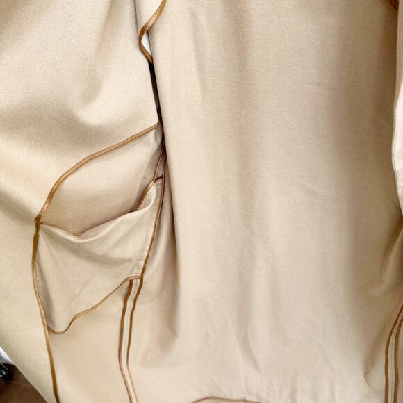 AYR The Robe Jacket Coat Tan Camel Shawl Collar Wool Blend Longline Medium - Picture 9 of 11